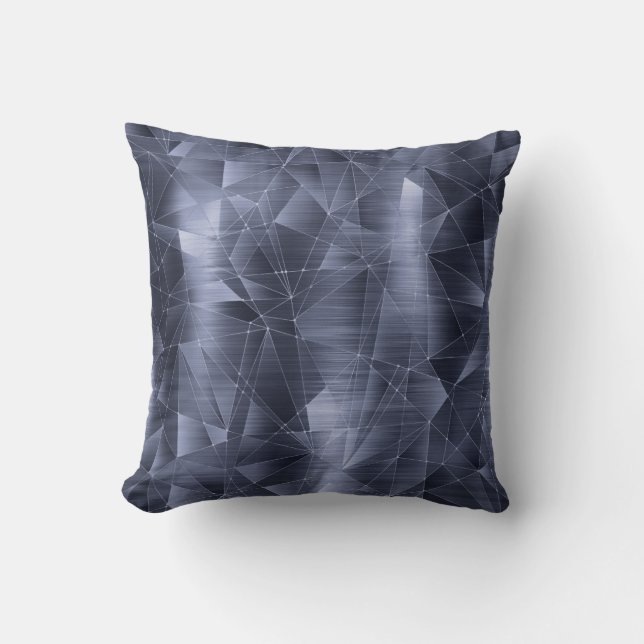 Coussin Beau Motif géométrique bleu marine de luxe (Recto)