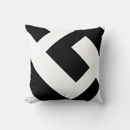 Coussin Beau noir et blanc moderne