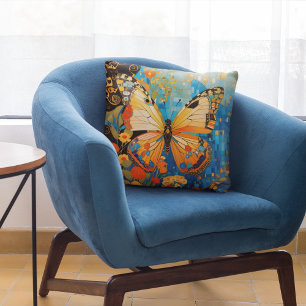Coussin Beau papillon décoratif Floral
