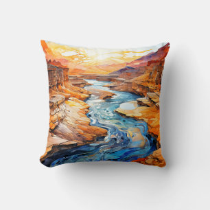 Coussin Beau paysage du désert du canyon