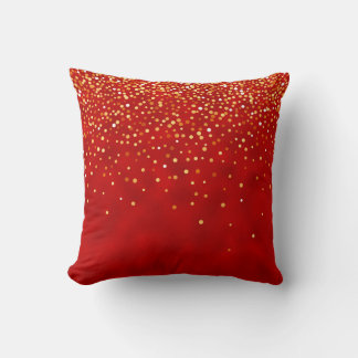 Coussin Beau Rouge et Or