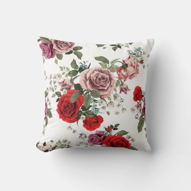 Coussin Beau Sketch Floral Jeu d'oreiller (Recto)