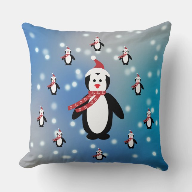 Coussin Beaucoup de pingouins (Recto)