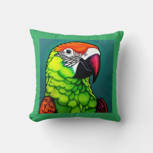 Coussin Beauté de la forêt tropicale : Parrot sauvage exot