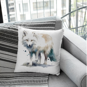 Coussin Beauté de l'Arctique : Renard d'hiver