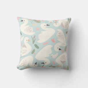 Coussin beauté d'un cygne blanc