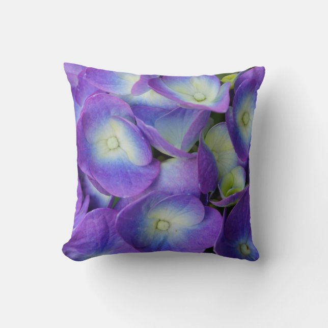 Coussin Beauté d'une Hydrangée Bleue (Recto)