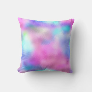 Coussin Beauté rose bleu océan bonbon Ombre violet