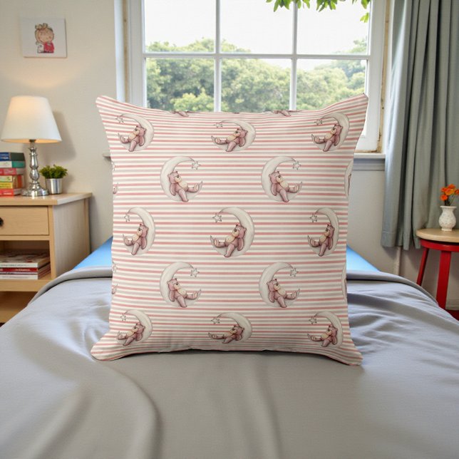 Coussin Beautiful Double Sided Watercolor Teddy Bear (Créateur téléchargé)