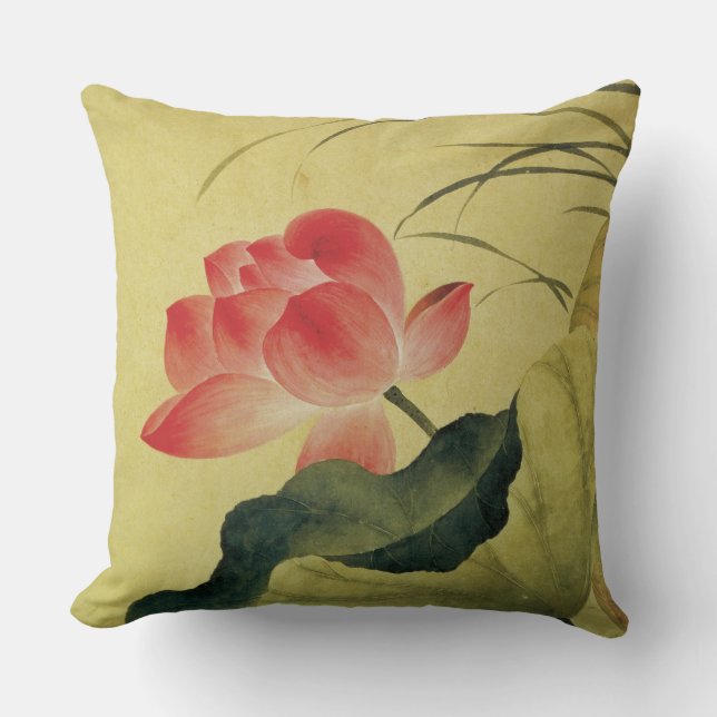 Coussin Beaux-arts de Chinois de compassion de fleur de (Recto)