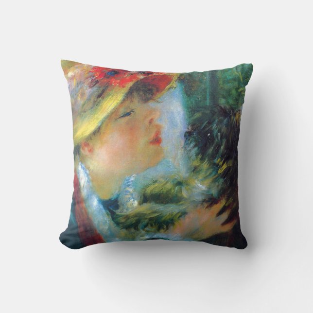 Coussin Beaux-arts d'impressionisme de Renoir de fille et (Recto)
