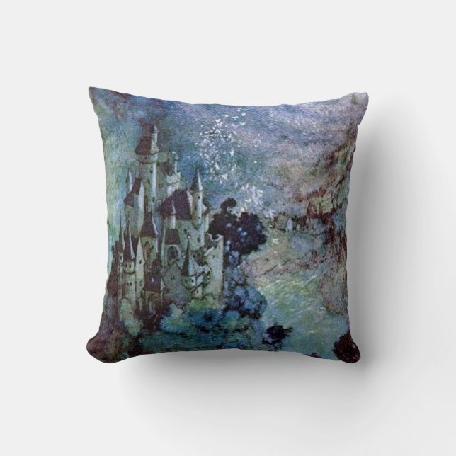 Coussin Beaux-arts féeriques d'Edmund Dulac de château de (Recto)