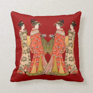 Coussin Beaux carreaux japonais de conception d'art