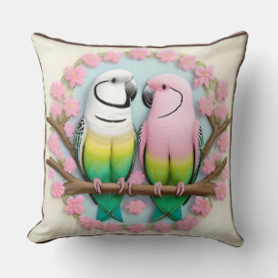 Coussin Beaux perroquets illustratifs ensemble