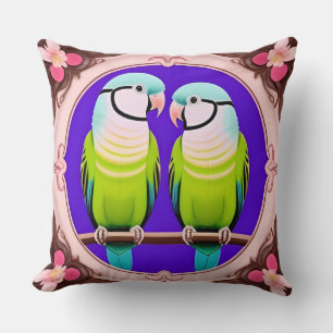 Coussin Beaux perroquets illustratifs ensemble
