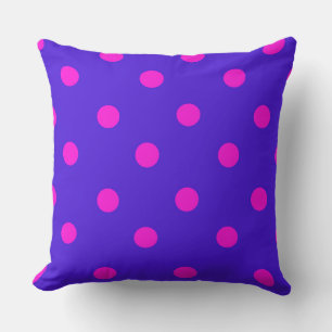 Coussin Beaux pois roses et violets