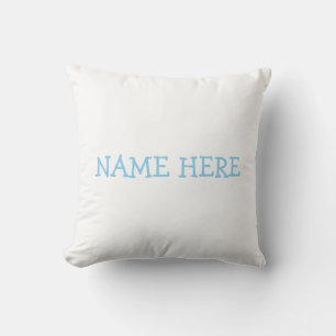 Coussin Bébé Agneau Bleu & Blanc Motif & Nom Jeter Oreille
