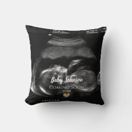 Coussin Bébé Bientôt Ultrasound Gold coeur