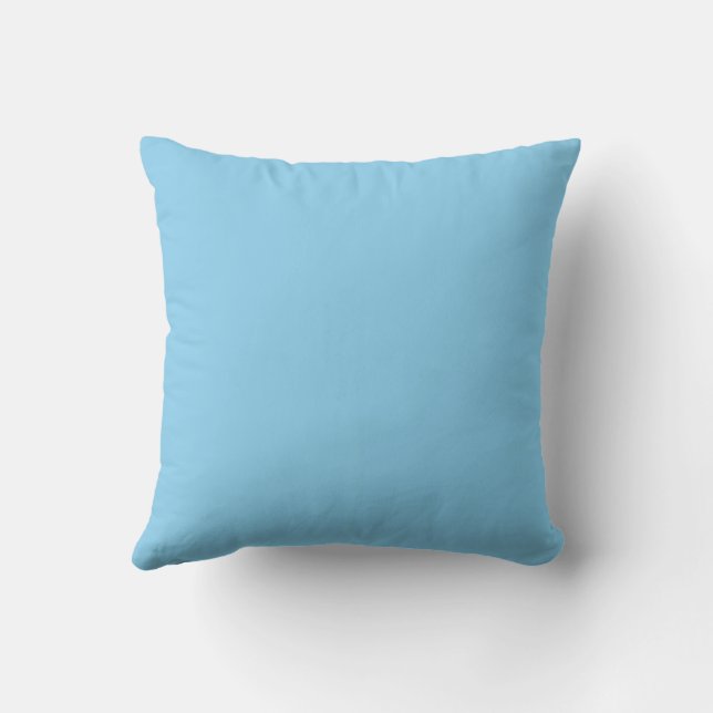 Coussin Bébé bleu ciel couleur solide (Verso)