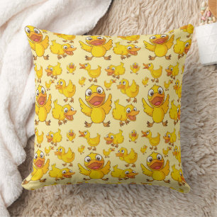 Coussin Bébé Canards Jaunes