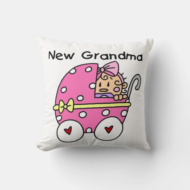 Coussin Bébé Fille Nouveau grand-mère Cadeaux (Recto)