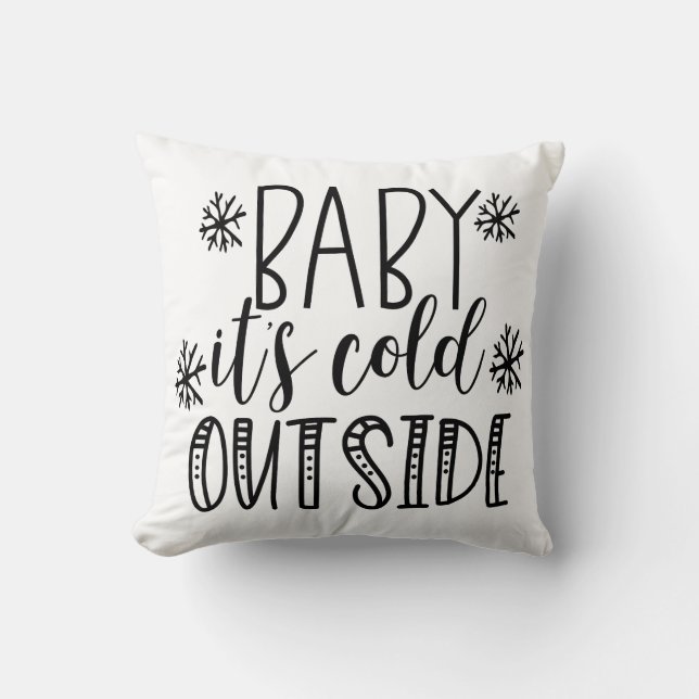 Coussin Bébé Il fait froid dehors (Recto)