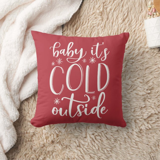 Coussin Bébé Il fait froid dehors | Vacances (Couverture)