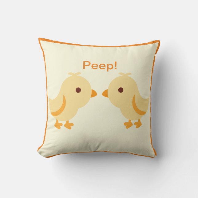 Coussin Bébé jaune mignon poussette (Recto)