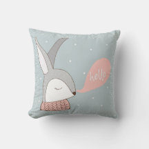Coussin bébé lapin mignon