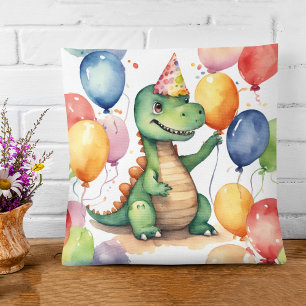 Coussin Bébé mignon Dinosaur Anniversaire