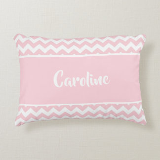 Coussin bébé personnalisé - Pastel Blush Rose Blan