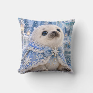 Coussin Bébé phoque Blue Lace Jardin d'hiver