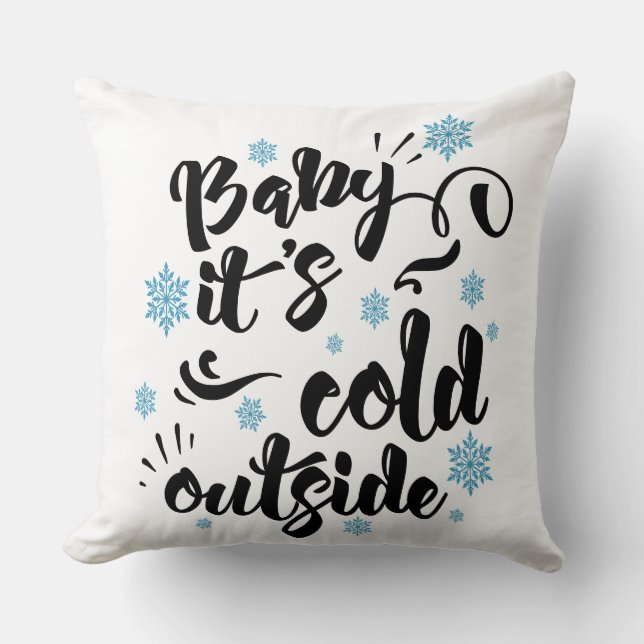 Coussin Bébé son froid typographie extérieure vacances (Recto)