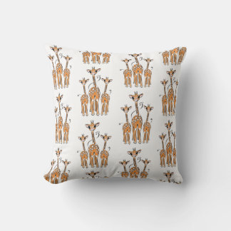 Coussin Bébés girafes mignons, animaux de safari