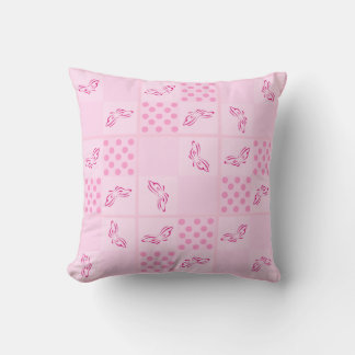 Coussin Bébés : Papillons rose (PS9) -