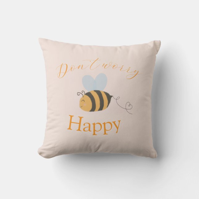 Coussin Bee happy (Recto)