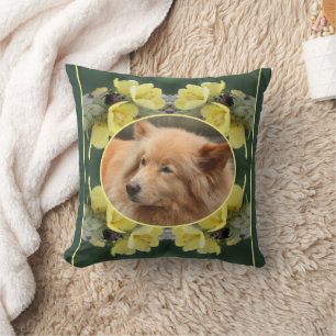 Coussin Beetle sur Mullein Flower Créez votre propre photo