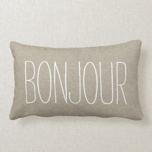 Coussin beige de toile de lancer de couleur de