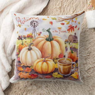 Coussin Bel automne rustique et charmant à la ferme