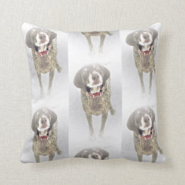 Coussin Bel hiver allemand d'indicateur aux cheveux courts