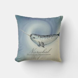Coussin Belle baleine Narwhal, Monodon Monoceros