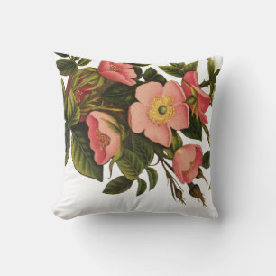 Coussin Belle Botanique rose Rose vintage