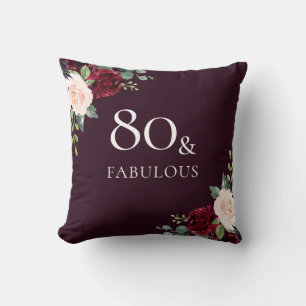 Coussin Belle Brousse Bourgogne Aquarelle 80e Anniversaire