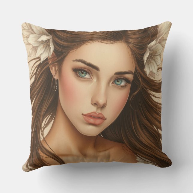 Coussin Belle brune (Verso)