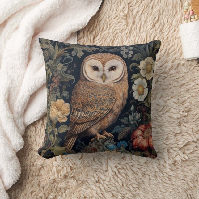 Coussin Belle chouette dans le jardin style Art nouveau (Couverture)