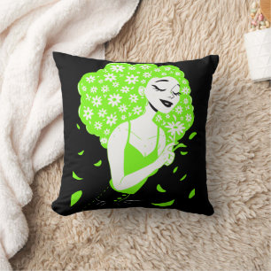Coussin Belle dame aux roses