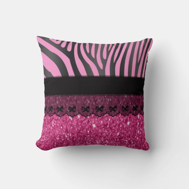 Coussin Belle élégante ceinture zèbre brillant parties sci (Recto)