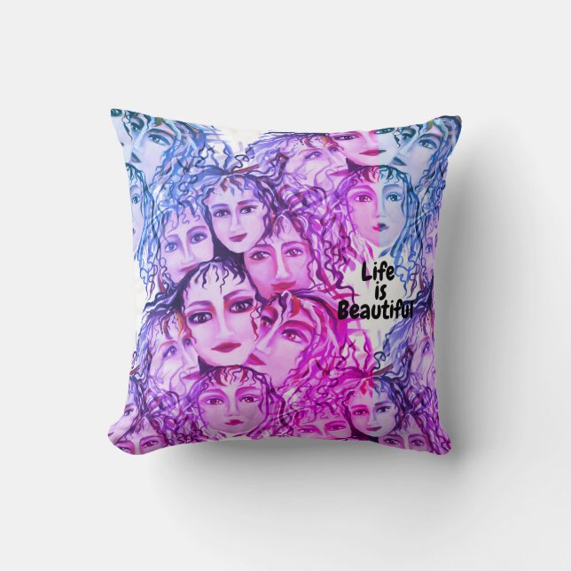 Coussin Belle Émotion Inspirationnelle Temps de fête (Recto)