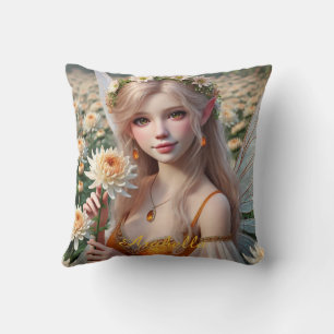 Coussin Belle Fée Novembre en Chrysanthèmes