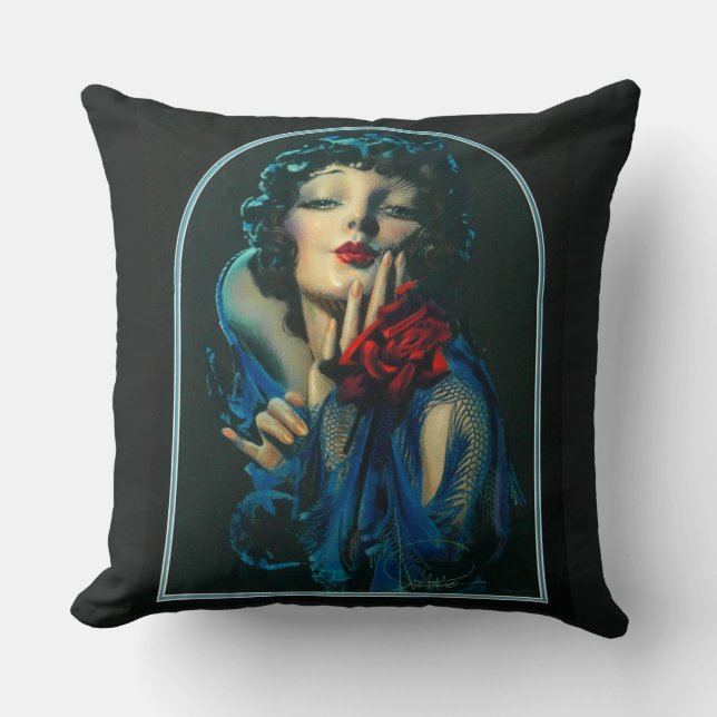 Coussin belle femme des années 1920 (Recto)